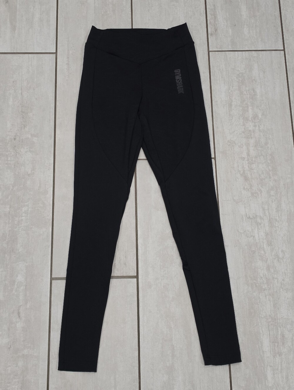 GYMSHARK Lustre Leggings Black Graphic Logo Spellout
